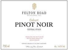 Etichetta Central Otago Felton Road Calvert Pinot Noir 2015