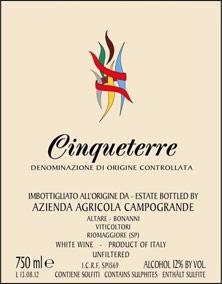 Wine label Cinqueterre DOC Elio Altare 2012