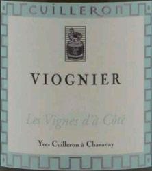 Etiquette du vin IGP Collines Rhodaniennes Viognier les Vignes d'à Côté Yves Cuilleron (Domaine) 2019
