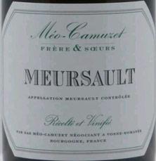 Etichetta Meursault Méo-Camuzet (Frère & Soeurs) 2018