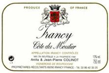 Etichetta Irancy Côte de Moutier Colinot 2004