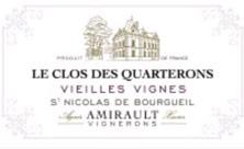 Etiquette du vin Saint-Nicolas de Bourgueil Le Clos des Quarterons Vieilles Vignes Agnès et Xavier Amirault 2019