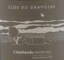 Etikette des Weins Minervois L'Inattendu Clos du Gravillas 2015