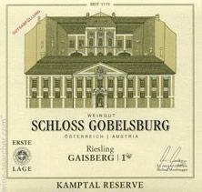 Etikette des Weins Riesling Schloss Gobelsburg Gaisberg Estre Lage 2015