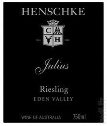 Etikette des Weins Riesling Julius Eden Valley Henschke 2015