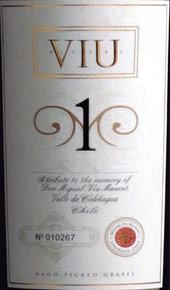 Wine label Colchagua Viu Manent Viu 1 2007