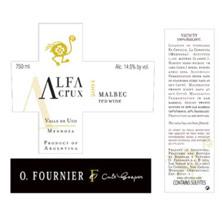 Wine label Mendoza O.Fournier Alfa Crux Malbec 2011