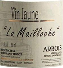 Etikette des Weins Arbois Vin Jaune La Mailloche Bénédicte et Stéphane Tissot 2015