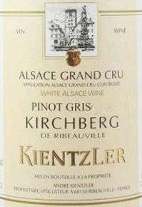 Etichetta Alsace Riesling Ribeauvillé Kientzler 2016