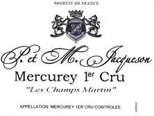 Etiquette du vin Mercurey 1er Cru Les Champs Martin Paul & Marie Jacqueson 2018
