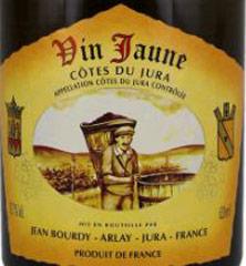 Wine label Côtes du Jura Vin Jaune Jean Bourdy 2007