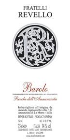 Etiquette du vin Barolo DOCG Rocche dell' Annunziata Fratelli Revello 2000