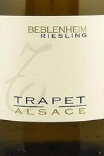 Wine label Alsace Riesling Beblenheim Domaine Trapet 2016