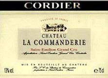 Wine label Château la Commanderie Grand Cru Classé 1989
