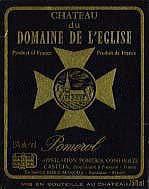 Etichetta Château du Domaine de l'Église 1985