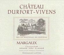 Wine label Château Durfort Vivens 2ème Grand Cru Classé 2009
