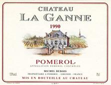 Etiquette du vin Château la Ganne 1980