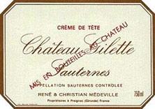 Etiquette du vin Château Gilette 1934