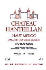 Etiquette du vin Château Hanteillan Cru Bourgeois 1984