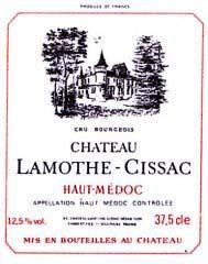 Etichetta Château Lamothe Cissac Cru Bourgeois 2016