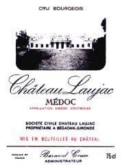 Etiquette du vin Château Laujac Cru Bourgeois 1989