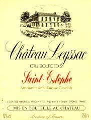Etichetta Château Leyssac Cru Bourgeois 1979