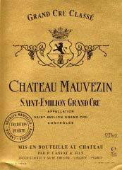 Etikette des Weins Château Mauvezin 1980