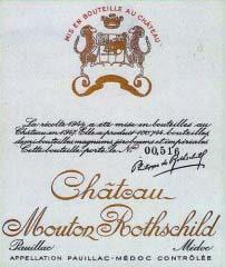 Etichetta Château Mouton Rothschild 1er Grand Cru Classé 1937