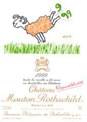 Etichetta Château Mouton Rothschild 1er Grand Cru Classé 1999