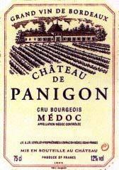 Wine label Château de Panigon Cru Bourgeois 1980