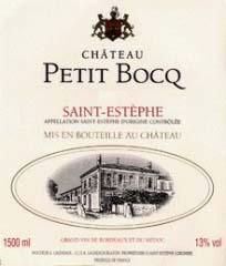 Etichetta Château Petit Bocq Cru Bourgeois 1981
