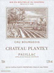 Etiquette du vin Château Plantey Cru Bourgeois 1980