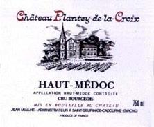 Etiquette du vin Château Plantey de la Croix Cru Bourgeois 1980