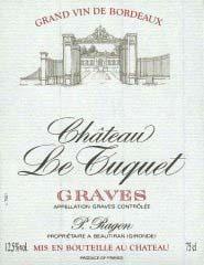 Wine label Château le Tuquet 1982