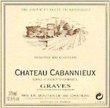 Etiquette du vin Château Cabannieux 2005