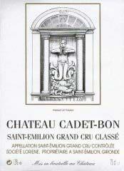 Wine label Château Cadet Bon Grand Cru Classé 2001