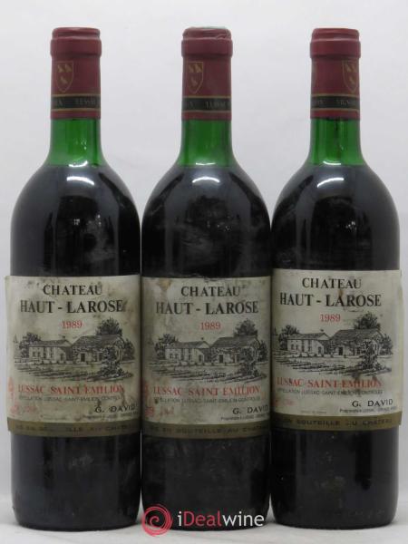 Acheter vin Lussac Saint-Émilion Château Haut Larose 1989 (lot 