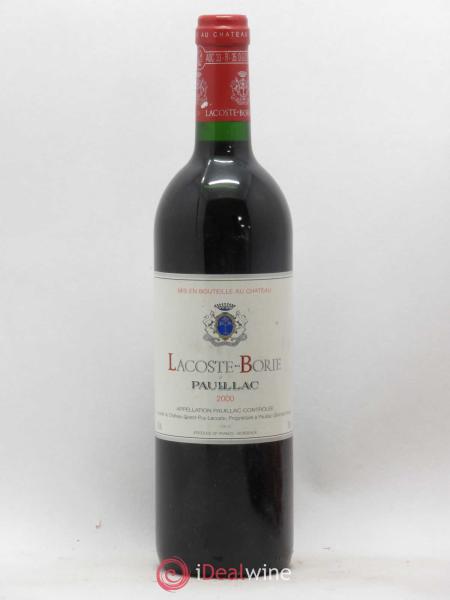 Acheter vin Lacoste Borie (sans prix de réserve) 2000 (lot: B2155433-9102)