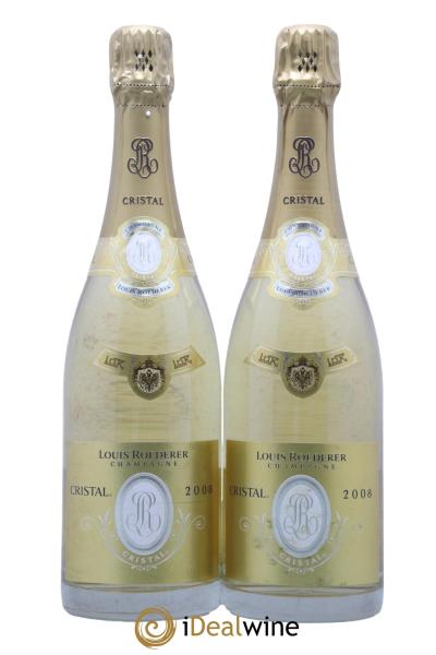Louis Roederer Cristal 2008 ボックス入り Champagne Louis Roederer Coffret Cristal 2008 et deux flûtes