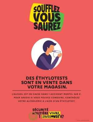 1 lot de 3 éthylotests à usage unique sans ballon