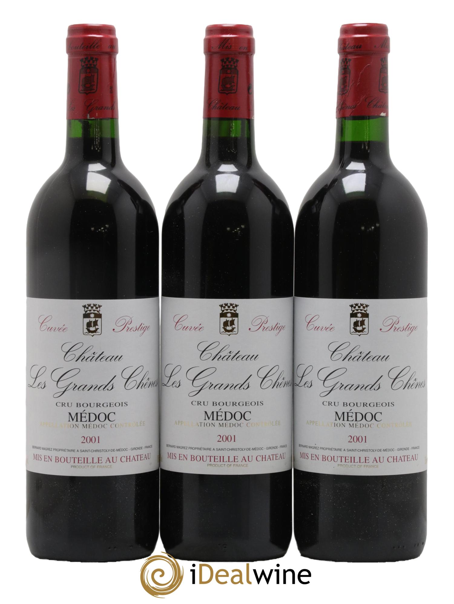 Château Les Grands Chênes Cuvée Prestige 2001 - Lot de 12 bouteilles - 2