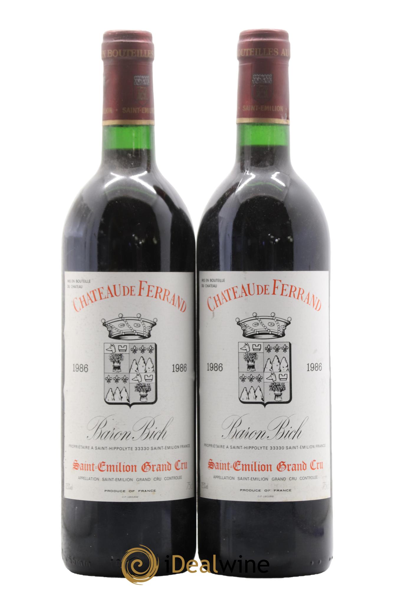Château Ferrand 1986 - Posten von 2 Flaschen - 0