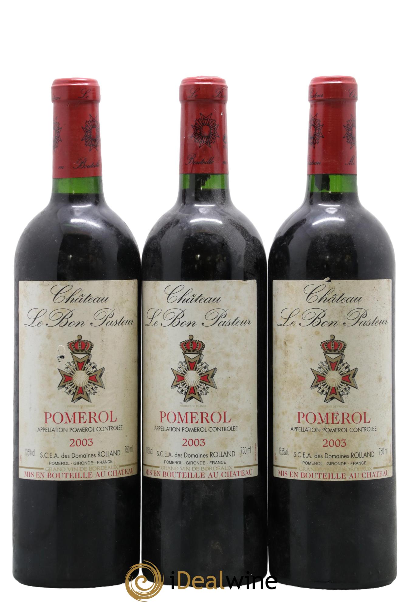 Château le Bon Pasteur 2003 - Lot de 3 bouteilles - 0
