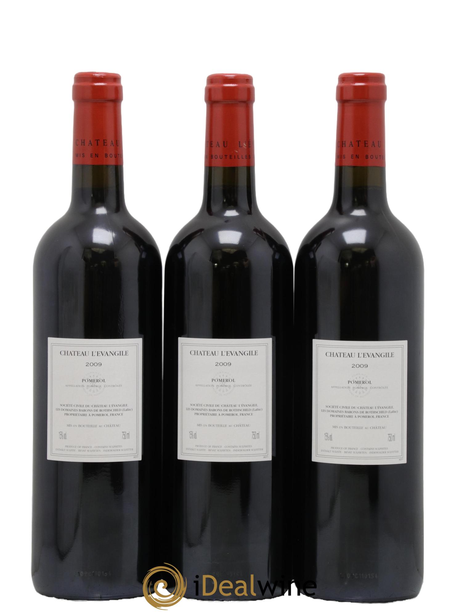 Château l' Évangile 2009 - Posten von 3 Flaschen - 1