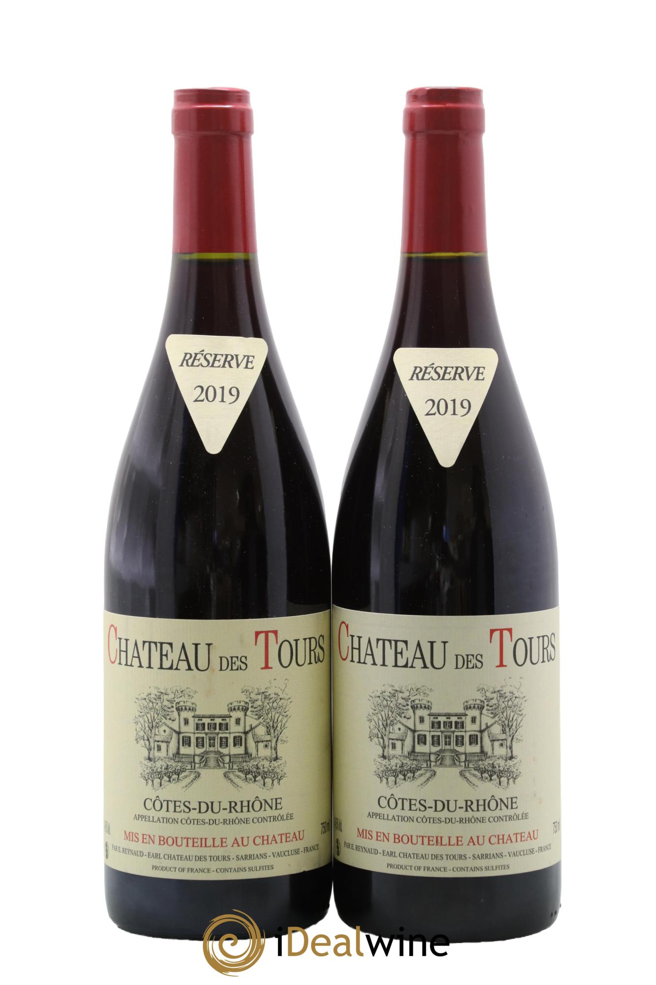 Côtes-du-Rhône Château des Tours Emmanuel Reynaud 2019 - Lot de 2 bouteilles - 0