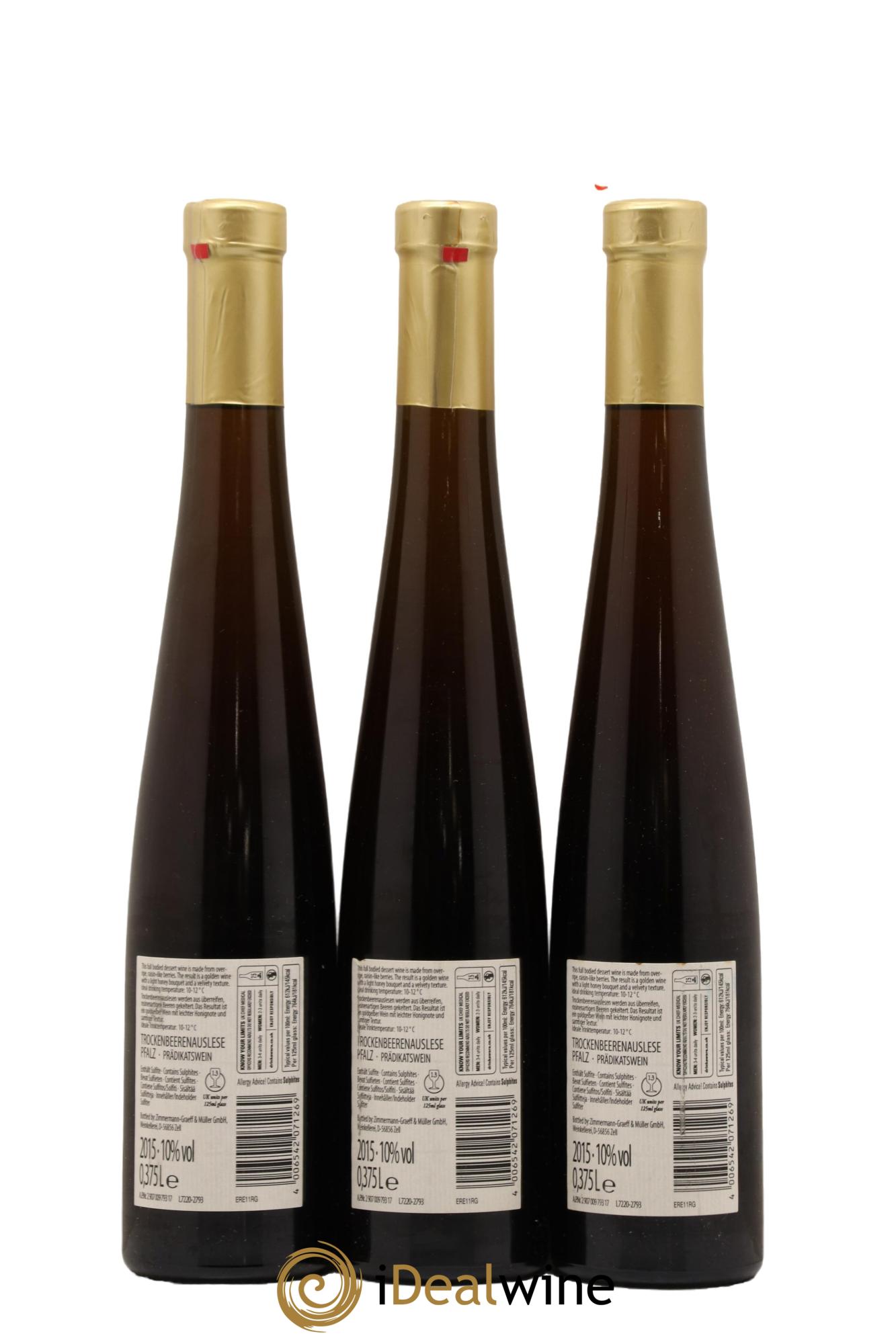 Allemagne Pfalz Trockenbeerenauslese Roman Graeff 2015 - Lot de 12 demi bouteilles - 4