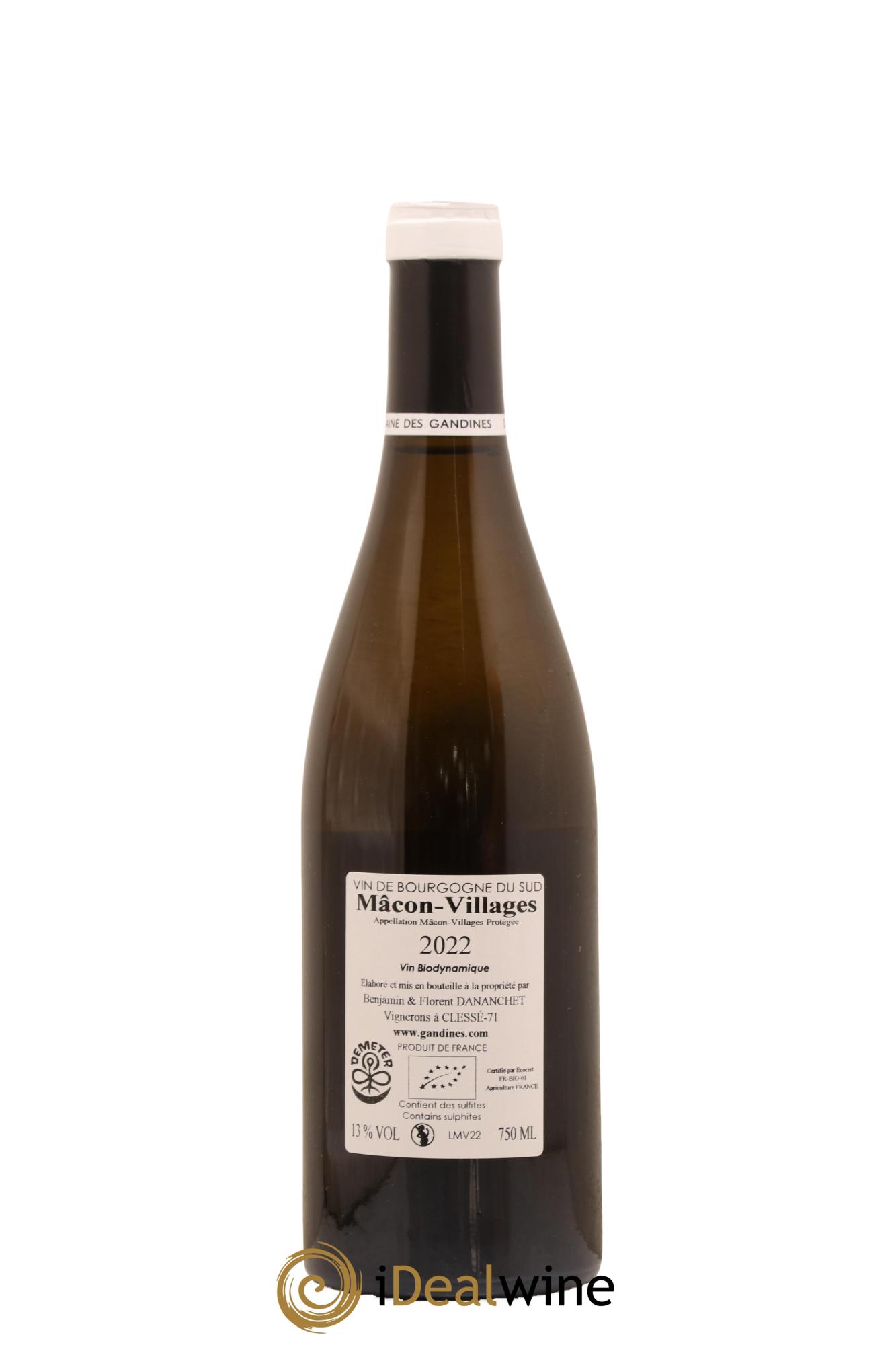 Mâcon Villages Domaine Des Gandines 2022 - Lot de 1 bouteille - 1