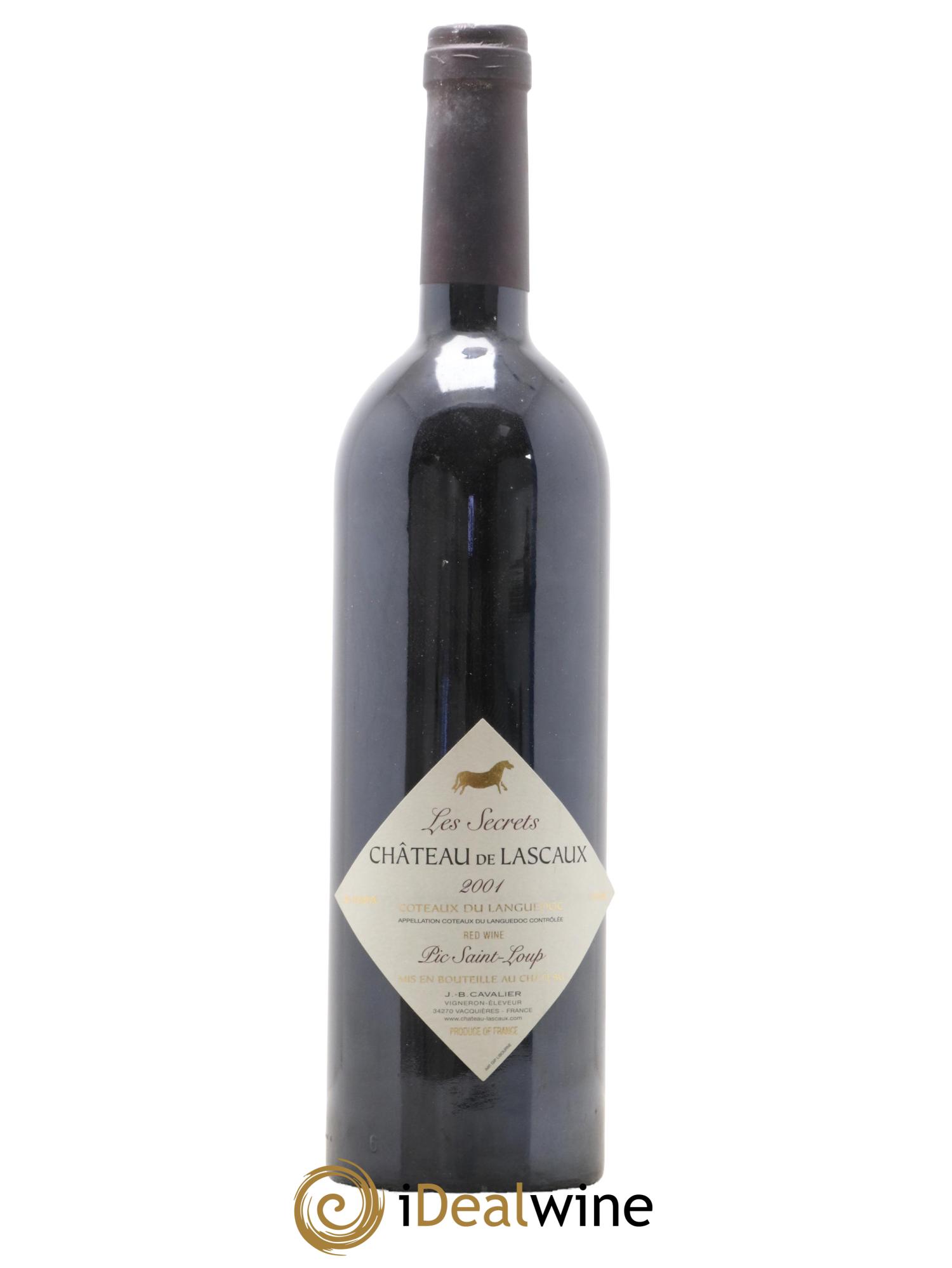 Pic Saint-Loup Les Secrets Château de Lascaux 2001 - Lot de 1 bouteille - 0