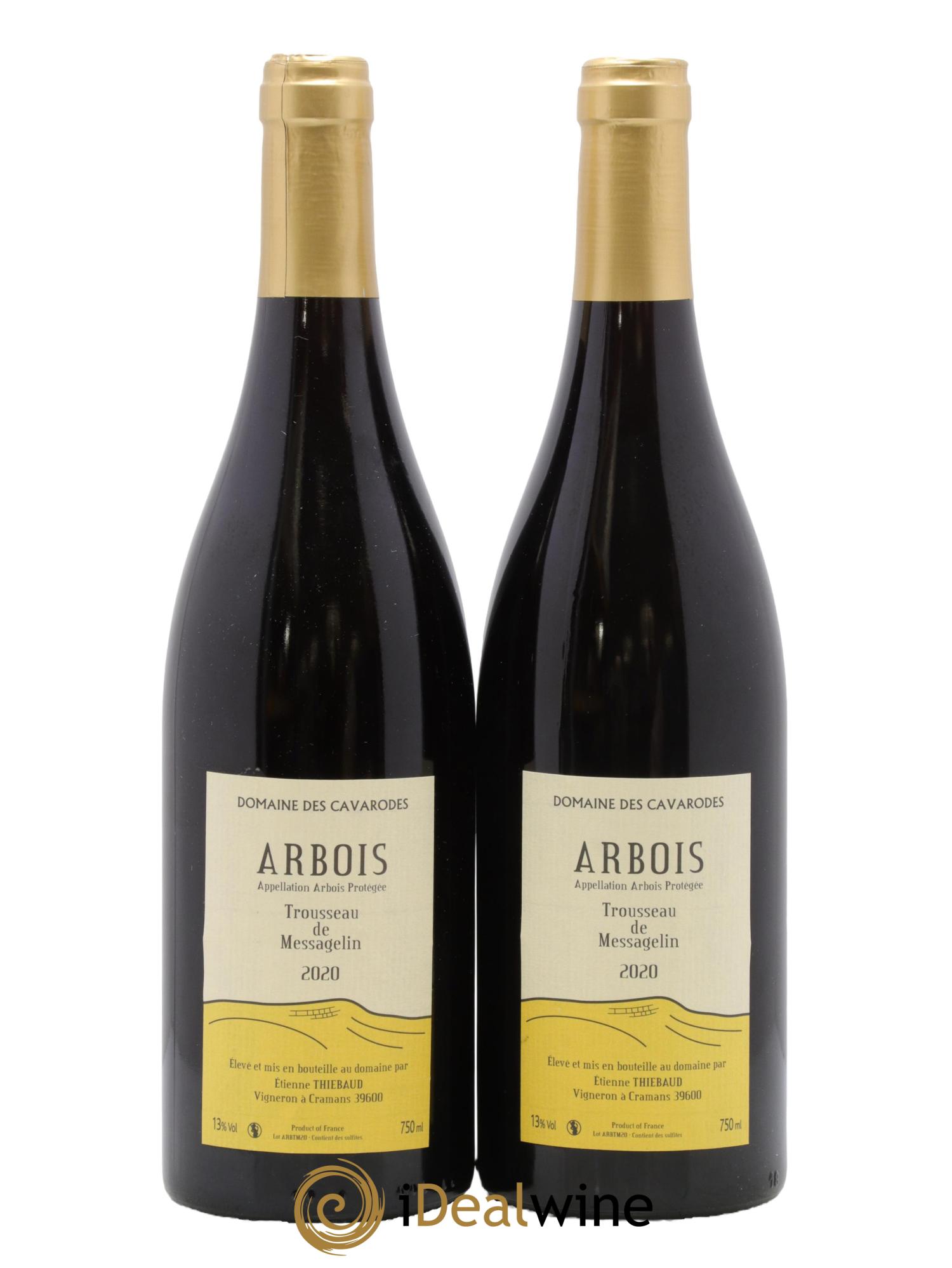 Arbois Trousseau de Messagelin Cavarodes (Domaine des) - Etienne Thiébaud 2020 - Lot de 2 bouteilles - 0