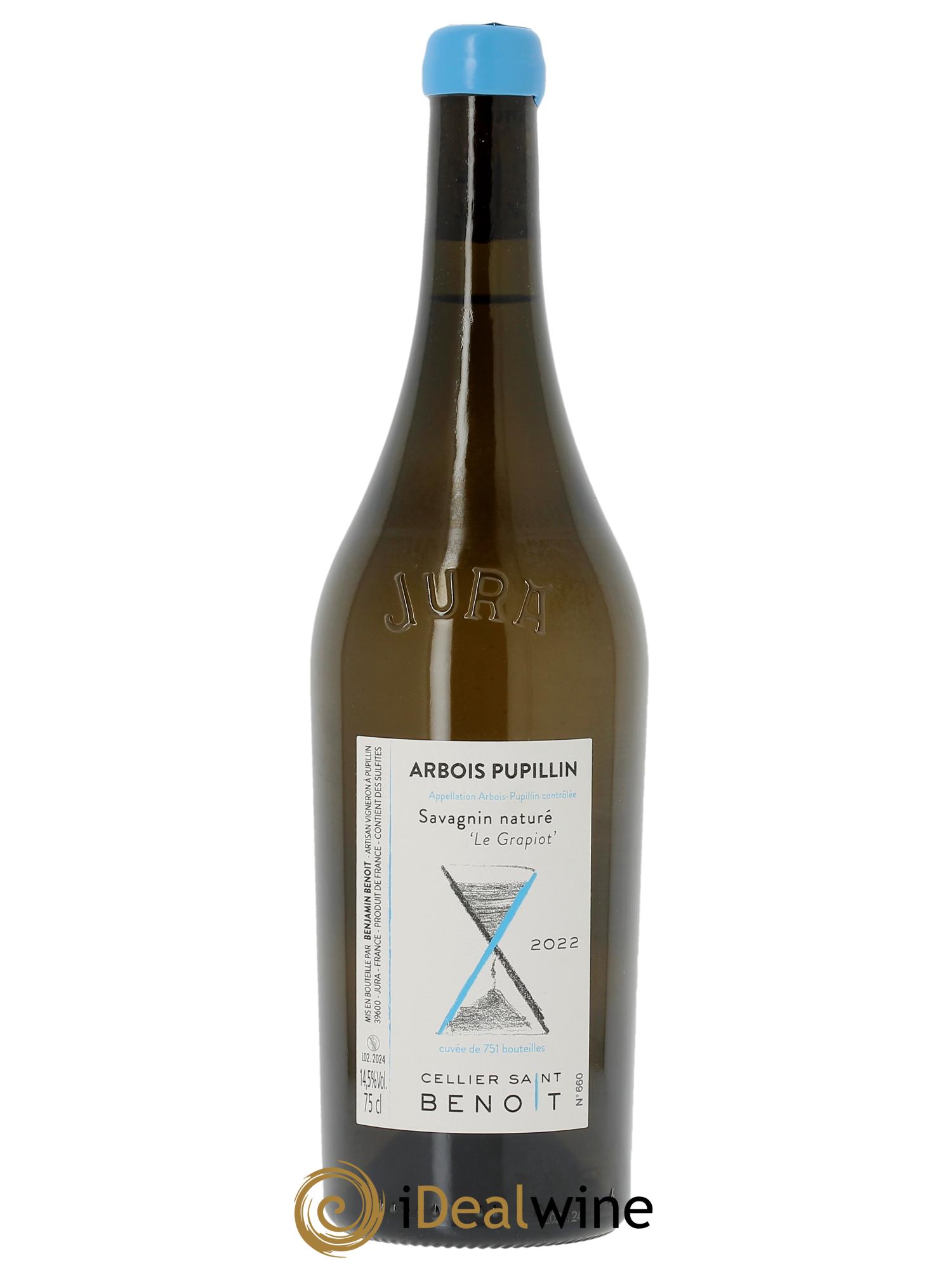 Arbois-Pupillin Le Grapiot Cellier Saint Benoît 2022 - Lot de 1 bouteille - 0